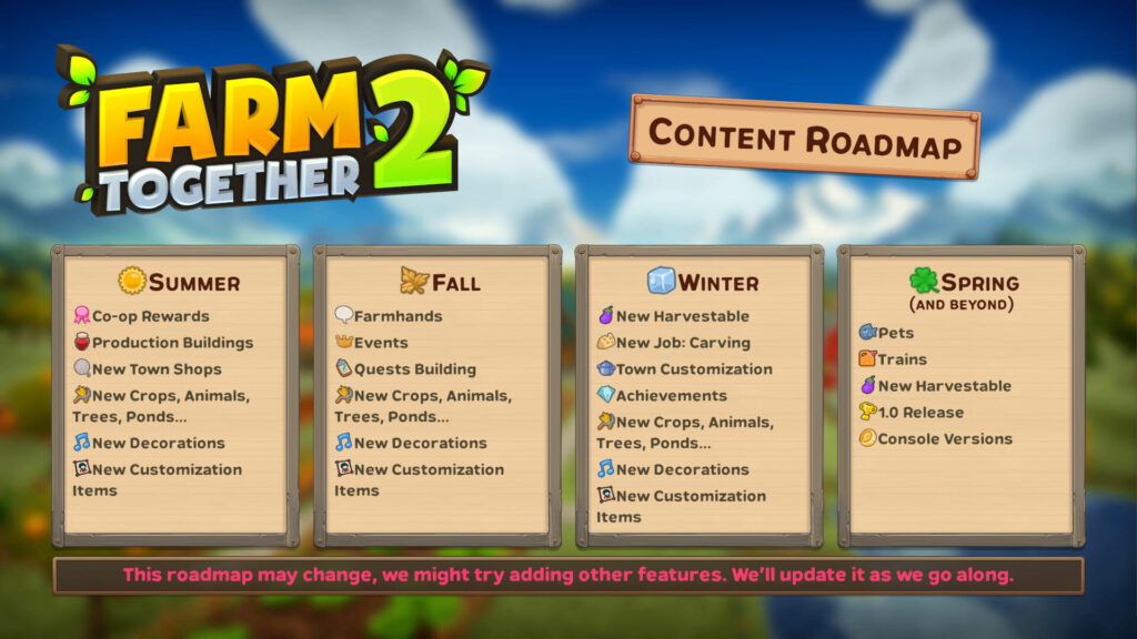 Farm Together 2 Roadmap